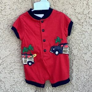 Colorful Baby Romper with Airplane Design - vintage